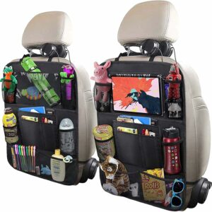 Car Backseat Organizer with Tablet Holder 10 Pockets & Kick Protection